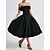 voordelige Jurken-Retro vintage Jaren &#039;50 Middag Jurken Flare Jurk Schouderafhangend Effen Kleur A-lijn Dames Maskerade Bruiloft Vakantie Teaparty Volwassenen Kleding