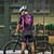 billige Klærsett for menn-Herre Sykkeljersey med shorts Kortermet Fjellsykling Veisykling Rød Fuksia Tegneserie Sykkel Spandex sport Tegneserie Klær