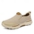 voordelige Hereninstappers &amp; loafers-beige heren instapschoenen met gevoerde zool – comfortabele en ademende sportschoenen voor casual gebruik en buitenactiviteiten