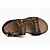 billige Uformelle sandaler-brune sportssandaler til mænd med justerbare velcrostropper, åndbart design og slidstærk sål til udendørs, vandreture og afslappet sommertøj