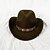 abordables Sombreros de Fiesta-Sombrero de vaquero occidental con cinturón de metal para hombres y mujeres, sombrero de vaquero de jazz con ala ancha de cuero, sombrero de iglesia, sombrero de vaquera