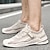 voordelige Herensneakers-beige mesh sneakers voor heren met veter- en klittenbandsluiting, ademende casual sportschoenen voor de zomer