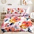 baratos 100% algodão-100% algodão conjunto de capa de edredão padrão floral conjunto macio de 3 peças de luxo conjunto de cama decoração de casa presente rei rainha capa de edredão