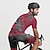 billige Klærsett for menn-Herre Sykkeljersey med shorts Kortermet Fjellsykling Veisykling Sommer Vår Høst Burgunder Blå Lilla Geometrisk Gradert Sykkel Forside Glidelås Svettereduserende Bekvem Pustende Spandex sport Klær