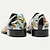 voordelige Premium leren loafers-Heren Premium Kalfsleren Instappers met Gouden Punt Levendige Artistieke Print en Metallic Gouden Leeuwenhoofd Detail – Fashionabele Instap-schoenen voor Speciale Gelegenheden en Statement