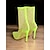 preiswerte Modische Stiefel-neongrüne Mesh-Stiletto-Stiefel – auffällige, durchsichtige High-Heel-Stiefel für Damen für Fashion &amp; Clubwear