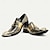 baratos Sapatos Sociais Elementares-Mocassins em Couro de Vaca Premium Masculinos com Padrão de Zebra Ousado e Design de Dupla Fivela com Ponta Dourada–Calçados Estilosos e Confortáveis para Ocasiões Formais e Fashion-forward