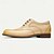 billige Klassiske Sko-mænds beige premium kohud brogue sko med snørebånd med perforerede detaljer, formel stil til bryllupper og forretningsbegivenheder