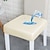 abordables Funda de silla-Fundas de asiento impermeables para sillas de comedor Fundas de asiento de silla de cuero sintético Sin fundas traseras Protector de silla extraíble y lavable