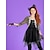 baratos Conjuntos-Retro Vintage Anos 80 chique Vestidos Traje Cosplay Roupa Estrela pop Roqueiro Mulheres Baile de Máscaras Festa Parada do Orgulho Mês do Orgulho Adulto 1 Par de Brincos Blusa Vestido