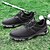 preiswerte Herren Golfschuhe-weiße und schwarze Golfschuhe für Herren mit Spikesohle, atmungsaktivem Obermaterial und stützender Polsterung für optimalen Komfort und Leistung auf dem Platz