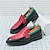 abordables Semi-formel-chaussures à enfiler en similicuir haut de gamme pour hommes avec un design audacieux en blocs de couleurs - des chaussures confortables et élégantes pour les occasions décontractées et formelles