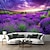 cheap Blacklight Tapestries-Blacklight Tapestry Glow in the Dark Glow Party UV Reactive Lavender Trippy Misty Nature Landscape Hanging Tapestry Wall Art Mural for Living Room Bedroom
