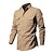 cheap Men&#039;s Button Up Shirts-Men&#039;s Shirt Casual Shirt Button Up Shirt Black White Light Green khaki Army Green Long Sleeve Plain Collar Outdoor Going out Front Pocket Clothing Apparel Fashion Casual Comfortable