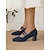 baratos Block Heels-scarpin mary jane fly-knit respirável com detalhe de fivela dupla e salto grosso, estilo elegante para mulheres, ideal para trabalho, eventos e ocasiões formais