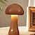 abordables Lampes de table-Lampe de table à LED à intensité variable en forme de champignon, lampe de bureau tactile en bois, veilleuse rechargeable par USB, pour chambre à coucher, café, bureau, décoration, cadeau