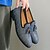 tanie Półformalny-męskie beżowe półbuty typu slip-on w jodełkę z frędzlami – swobodna elegancja do pracy, na wesela i oficjalne okazje