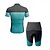 preiswerte Herrenbekleidungs-Sets-Herren Radtrikot mit Shorts Kurzarm Mountainbike MTB Straßenradsport Sommer Frühling Herbst Blau Buchstaben &amp; Zahlen Fahhrad Frontreißverschluss Schweißableitend Bequem Atmungsaktiv Spandex Sport