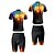 abordables Ensembles de vêtements pour hommes-Homme Maillot et Cuissard Velo Cyclisme Manche Courte VTT Vélo tout terrain Vélo Route Noir Jaune Rose Claire Dégradé Vélo Spandex Des sports Dégradé Vêtement Tenue