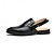 billiga Kjol sandaler-svarta slingback-klänningsskor för män med krokodilpräglat läder, bekväm passform och slitstark sula - perfekt för formella evenemang och affärstillfällen