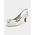 billige Formell-stilig sateng med åpen tå slingback kattungehæl for kvinner med sløyfedetalj – rhinestone-utsmykning, ideell for bryllup og kveldsbegivenheter