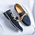 billiga Halvformell-blå loafers för män - mocka konstläder med tofsdetaljer, snygga och bekväma slip-on skor för män, perfekta för vardag, kontor och vardag.