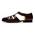 voordelige Jurk sandalen-Zwarte visserssandalen van imitatieleer voor heren met gespband en uitsparing, stijlvol en comfortabel voor casual, outdoor en zomerkleding