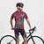 billige Klærsett for menn-Herre Sykkeljersey med shorts Kortermet Fjellsykling Veisykling Sommer Vår Høst Burgunder Blå Lilla Geometrisk Gradert Sykkel Forside Glidelås Svettereduserende Bekvem Pustende Spandex sport Klær