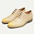 billige Klassiske Sko-mænds beige premium kohud brogue sko med snørebånd med perforerede detaljer, formel stil til bryllupper og forretningsbegivenheder
