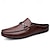 cheap Men&#039;s Clogs &amp; Mules-Men&#039;s Brown Slip-on Loafers with Metallic Buckle, Casual Faux Leather Shoes for Everyday Wear