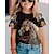 abordables Animales 3D de Chica-Chica 3D Graphic Caballo Camiseta Manga Corta Verano Primavera Moda Básico Niños 4-12 años Cuello Barco Exterior Casual Diario Ajuste regular