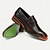 billige Premium læder loafers-slip-on loafers i sort okskind til mænd med kontrast orange accent, formel stil til forretning og særlige begivenheder