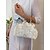 voordelige Clutches &amp; Avondtasjes-elegante witte kanten avondtas met parel- en bloemenversieringen – stijlvol bruids- of feestaccessoire voor vrouwen zwart wit