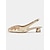 baratos Semi-formal-sapatos de casamento slingback com detalhes de contas para mulheres - sapatilhas com cristais marfim para ocasiões nupciais