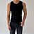 رخيصةأون تانك توب رياضي-رجالي كنزة سترة الأعلى قميص داخلي قميص بلا اكمام بدون كم رقبة عالية مدورة الصيف سهل قطاع الحفرة موضة مصمم أساسي عطلة شارع مناسب للخارج أسود أبيض تي شيرت للرجال