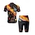preiswerte Herrenbekleidungs-Sets-Herren Radtrikot mit Radhose fahrradbekleidung Kurzarm MTB Mountain Rennrad Schwarz Gelb Purpur Graffiti Fahhrad Spandex Sport Graffiti Bekleidung