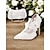 cheap Formal-White Lace Wedding Shoes with Floral Embellishments, Pointed Toe, Elegant High Heel Design, Perfect for Bridal and Formal Occasions