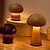 abordables Lampes de table-Lampe de table à LED à intensité variable en forme de champignon, lampe de bureau tactile en bois, veilleuse rechargeable par USB, pour chambre à coucher, café, bureau, décoration, cadeau