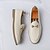 abordables Semi-formel-Mocassins à enfiler en similicuir blanc pour hommes avec détails tissés et boucle dorée – chaussures décontractées élégantes pour le travail et les occasions formelles