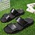 preiswerte Kleidungs-Sandalen-&quot;Schwarz-gelbe Slide-Sandalen für Herren mit breiten Riemen, lässiger Stil für Outdoor und Strand
