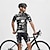abordables Maillots pour hommes-Homme Maillot de cyclisme Crâne Manche Courte Cyclisme T-shirt Maillot avec 3 poches arrière VTT Vélo tout terrain Séchage Rapide Design Anatomique Évacuation de l&#039;Humidité Respirant Des sports Noir