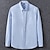 baratos Camisas de botões masculinas-Homens Camisa Social Saia camisa de botão Côr Sólida Casamento Festa Preto Branco Azul Céu Cinzento Escuro Manga Longa Lapela Primavera Outono Roupa Bolsos
