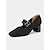 baratos Block Heels-scarpin mary jane fly-knit respirável com detalhe de fivela dupla e salto grosso, estilo elegante para mulheres, ideal para trabalho, eventos e ocasiões formais
