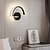 economico Luci da parete-lampada da parete moderna per camera da letto applique a led nere apparecchi di illuminazione creativi lampade da parete 110-240v 10w