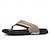 cheap Vacation Sandals-Men's Slippers &amp; Flip-Flops Split Leather Breathable Comfortable Slip Resistant Loafer Black Khaki Beige