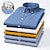 baratos Camisas de botões masculinas-Homens Camisa Social Saia camisa de botão Côr Sólida Casamento Festa Preto Branco Azul Céu Cinzento Escuro Manga Longa Lapela Primavera Outono Roupa Bolsos