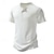 preiswerte Lässiges Henley-T-Shirt-Herren Henley Hemd T-Shirt Rippenstrick-Top Muskelshirt Kurzarm Einfarbig Einfach Strickware Lässig Knöpfe Grubenstreifen Henley Lässig Täglich Urlaub Sommer Frühling &amp; Herbst Weiß Henley T-Shirt