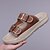 voordelige Casual sandalen-Bruine herensandalen van imitatieleer met twee gespen, comfortabel voetbed en duurzame zool – verstelbare instapschoenen voor de zomer voor casual en outdoor gebruik