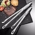 abordables Cocina de campamento-Pinzas para parrilla yakitori de acero inoxidable 304: pinza de bloqueo giratoria para barbacoa japonesa para carbón, fogata &amp;Teppanyaki | Dientes antideslizantes + agarre de silicona resistente al