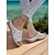 billiga Semester Sandaler-slip-on sandaler med vita blommor i spets – bekväma platta sandaler med bågade kanter för sommar-, strand- och fritidskläder